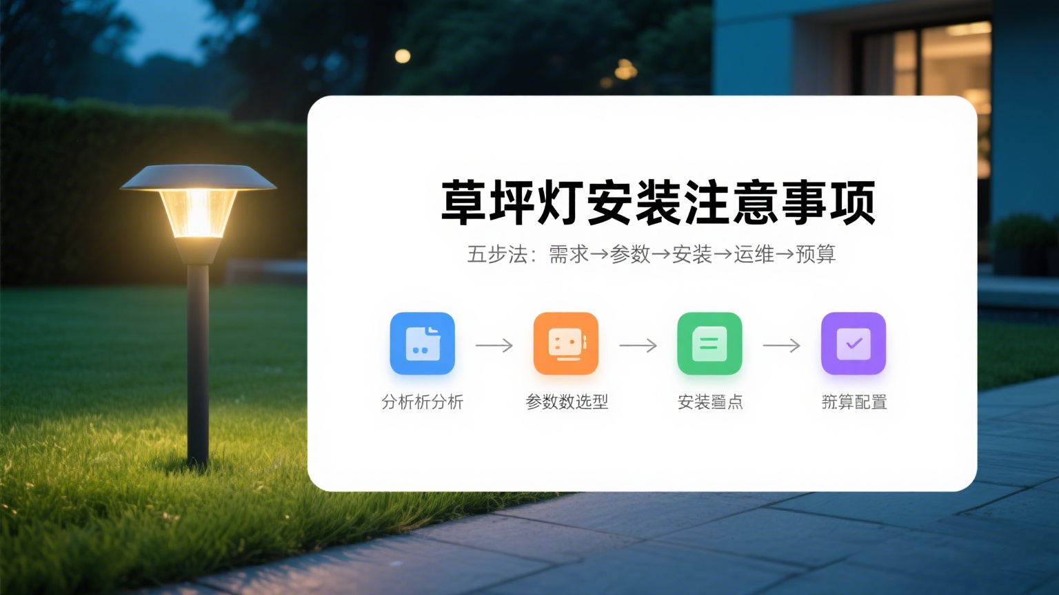 草坪灯安装注意事项