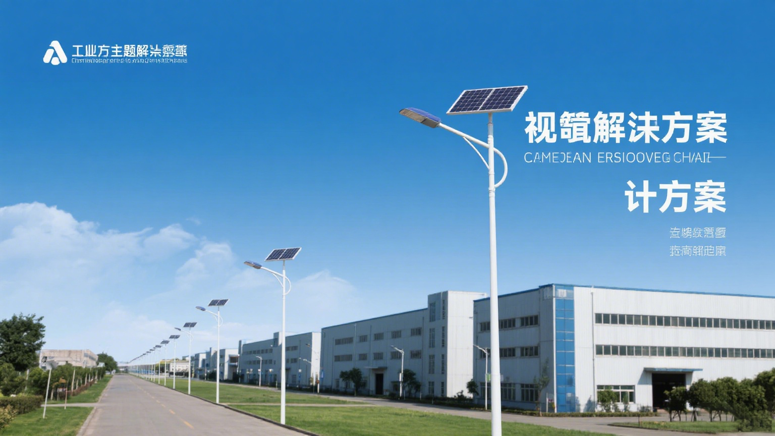 厂区太阳能路灯安装方案 效果示意